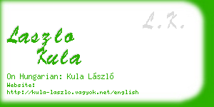 laszlo kula business card