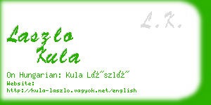 laszlo kula business card